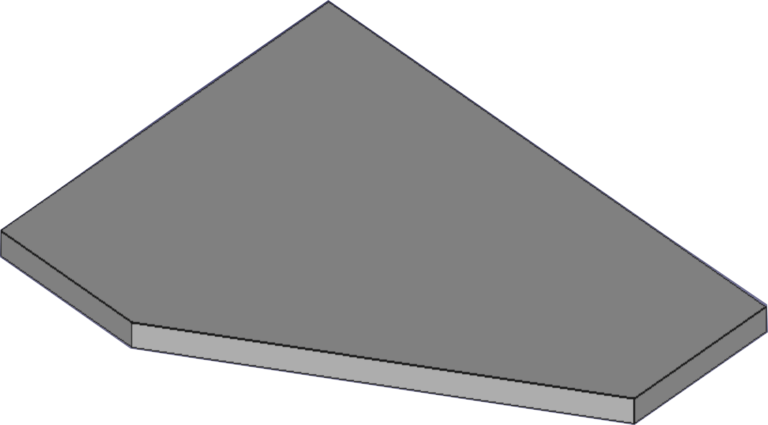 Trapezförmige Tischplatte für die Arbeitstischsysteme